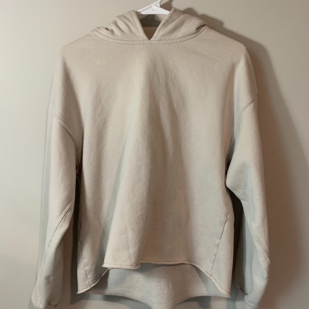 Abercrombie & Fitch Cream Hoodie | Raw Edge | Soft A&F Collection